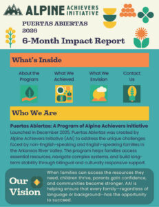 Page 1 of the Puertas Abiertas 6-month Impact Report
